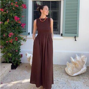Hill House Cosima Nap Dress in Brown